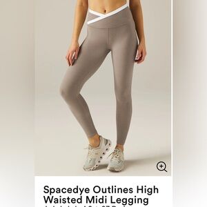 Beyond yoga outlines crossover spacedye midi legging